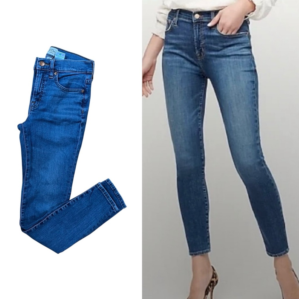 J. Crew Classic Blue 9” High Rise Toothpick 25 Cropped Skinny Jeans